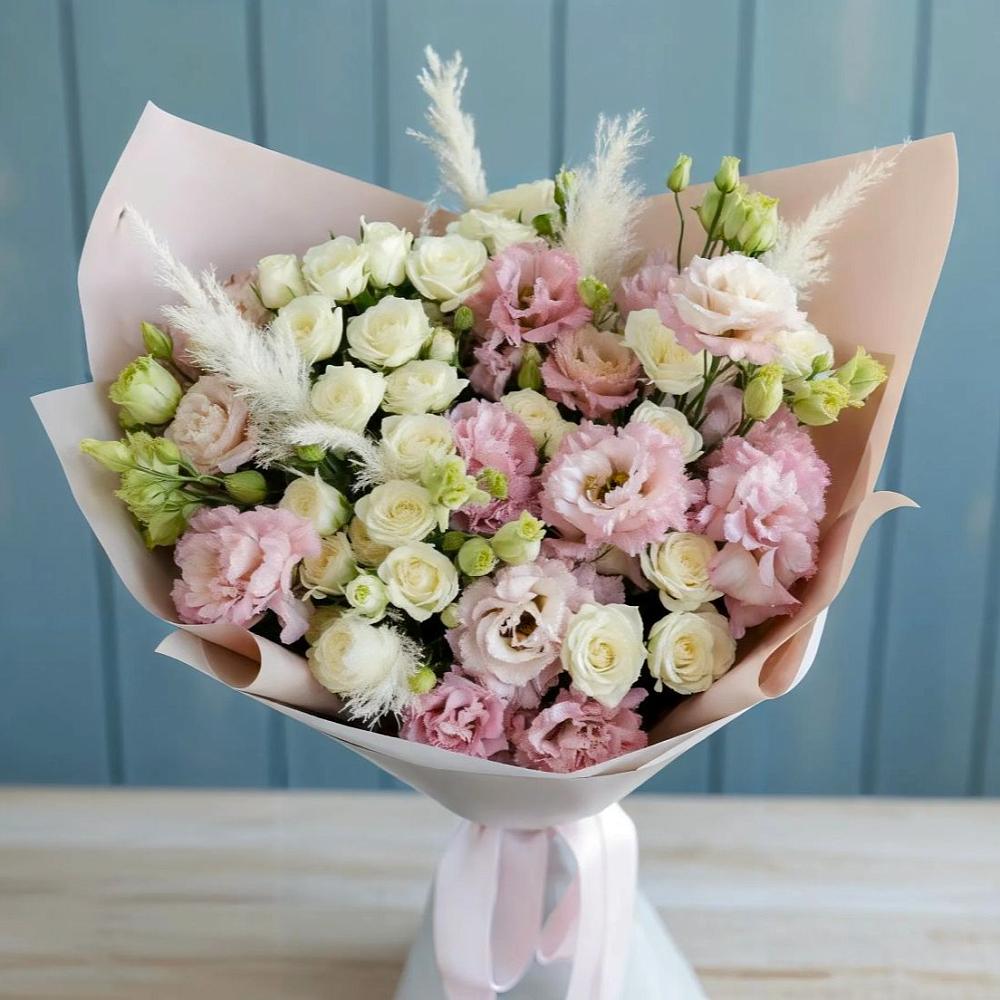 Букет цветов из: Альстромерии и Розы в Карабаш Республики Татарстан