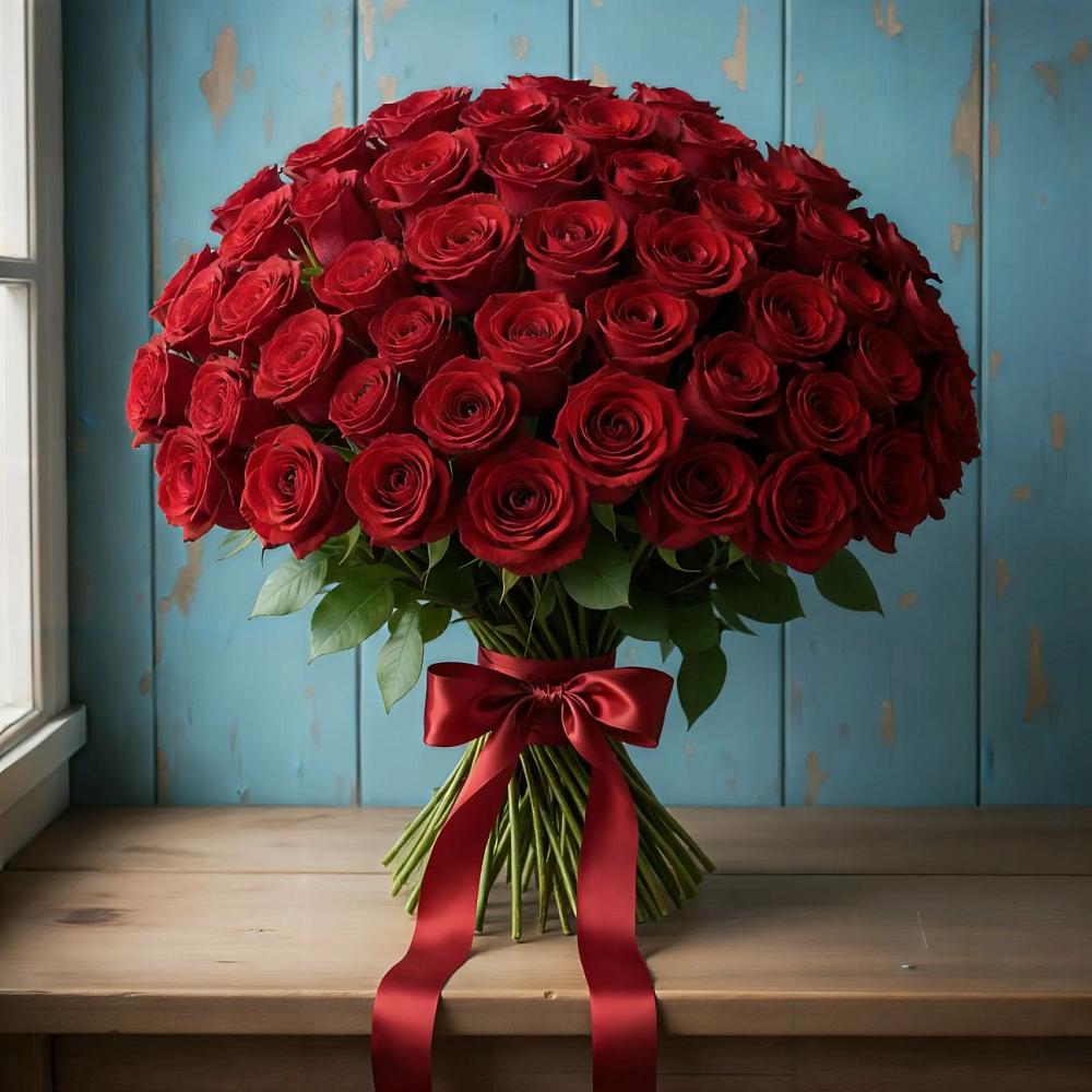 Букет Красные розы Блэк Меджик в Карабаш Республики Татарстан