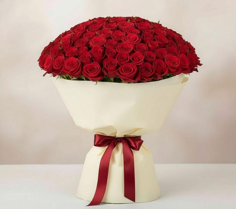 Букет 101 Красная роза Милано в Карабаш Республики Татарстан
