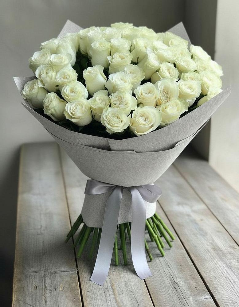 Букет 35 Белых роз в Карабаш Республики Татарстан