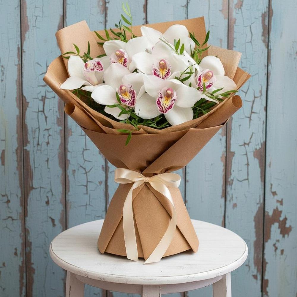 Букет цветов из: Орхидеи и Розы в Карабаш Республики Татарстан