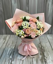 Букет цветов из:  Гвоздики, Розы и Хризантемы в Карабаш Республики Татарстан
