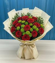 Букет цветов из:  Розы и Хризантемы в Карабаш Республики Татарстан