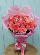 Букет 15 Розовых роз Равель в Карабаш Республики Татарстан